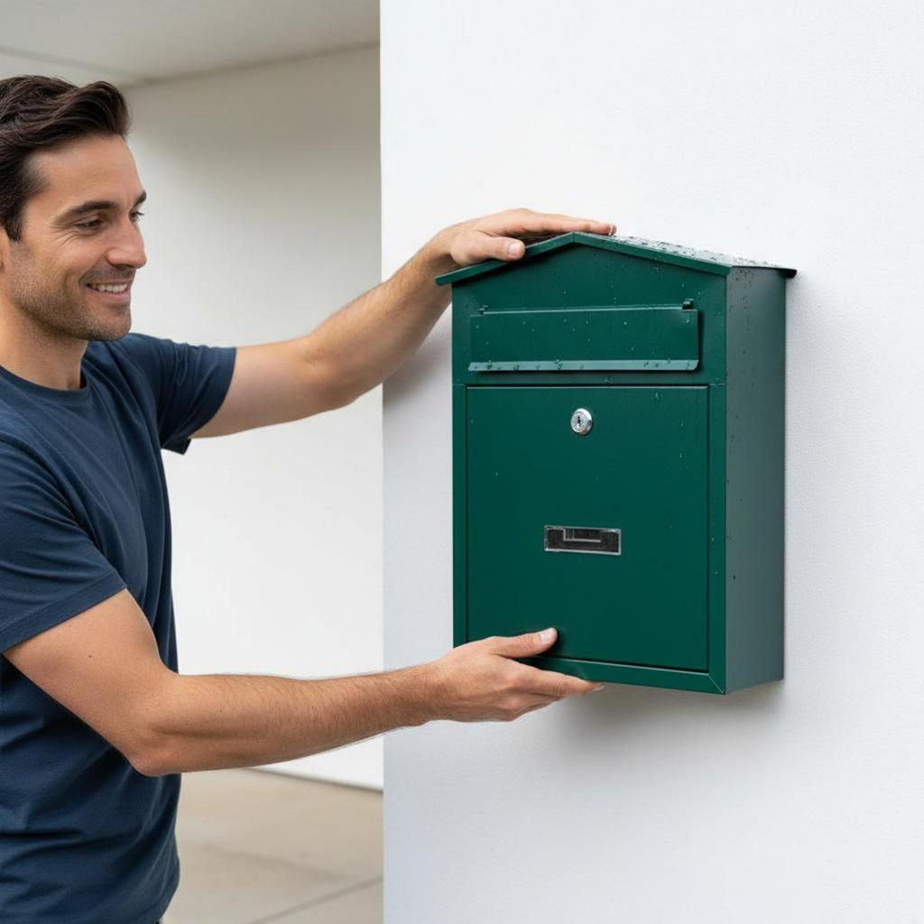 Wall Mounted Mailbox Secure Key-Operated Lock Easy to Accessible