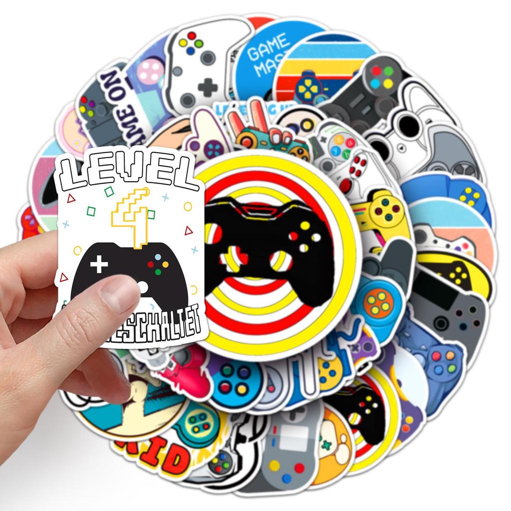 50pcs Waterproof Game Controller Graffiti Stickers for DIY Skateboards and Luggage