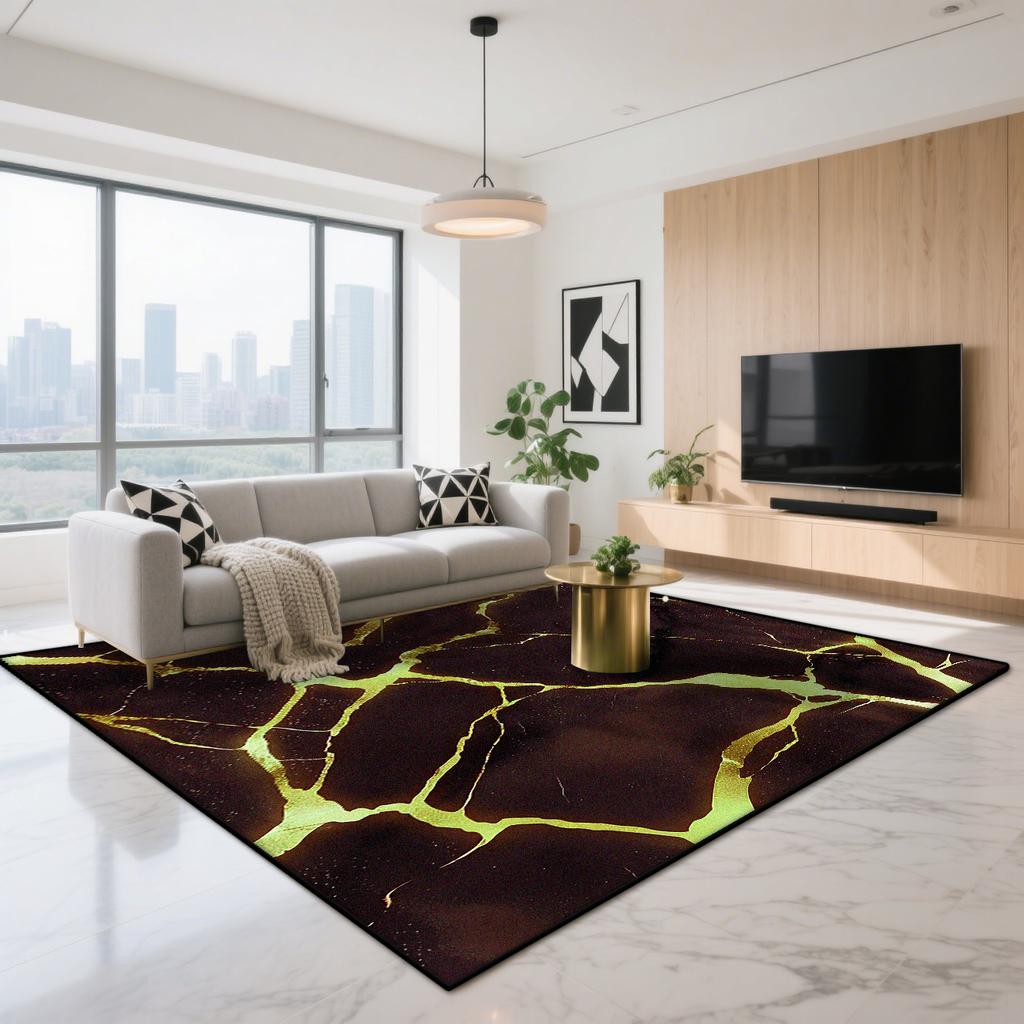 Luxury Black Marble Carpet for Living Room Modern Decoration Lounge Large Area Rugs Short Velvet Bedroom Bedside Floor Mat Soft