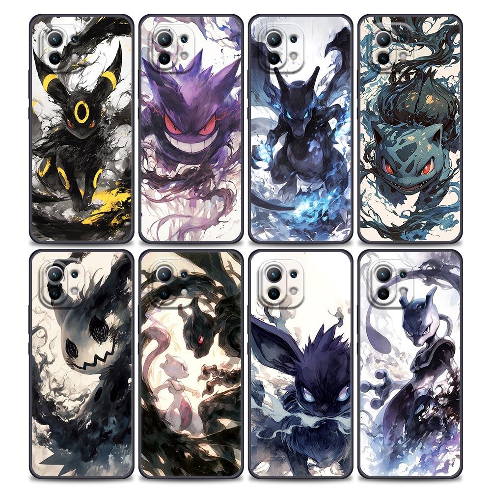 P-Pokemons Umbreons Gengars Draw For Xiaomi 15T 11T 12T 13T 14T Pro 15 Phone Case Mi POCO X7 M7 F7 Pro F5 F6 M6 X3 X6 Back Cover