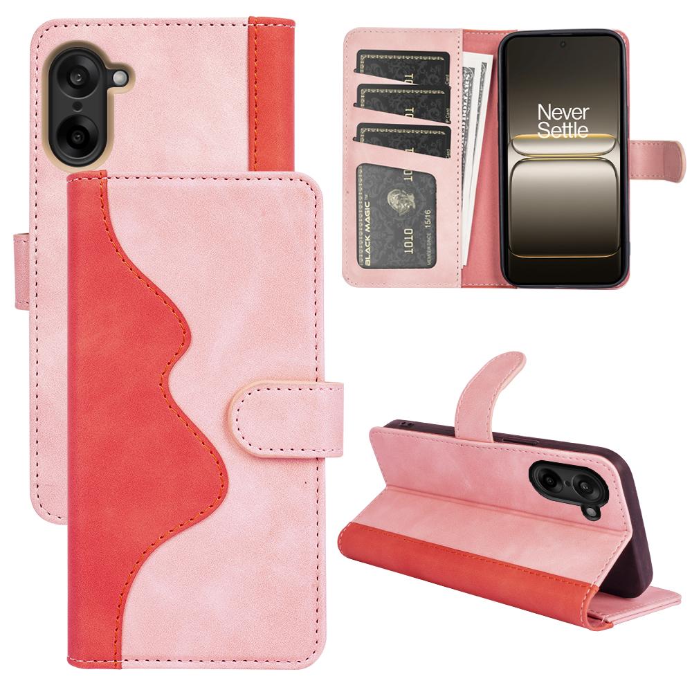 For OnePlus Nord CE5 5G/Ace 5 Racing 5G Wallet Case Leather Phone Cover Splicing Color