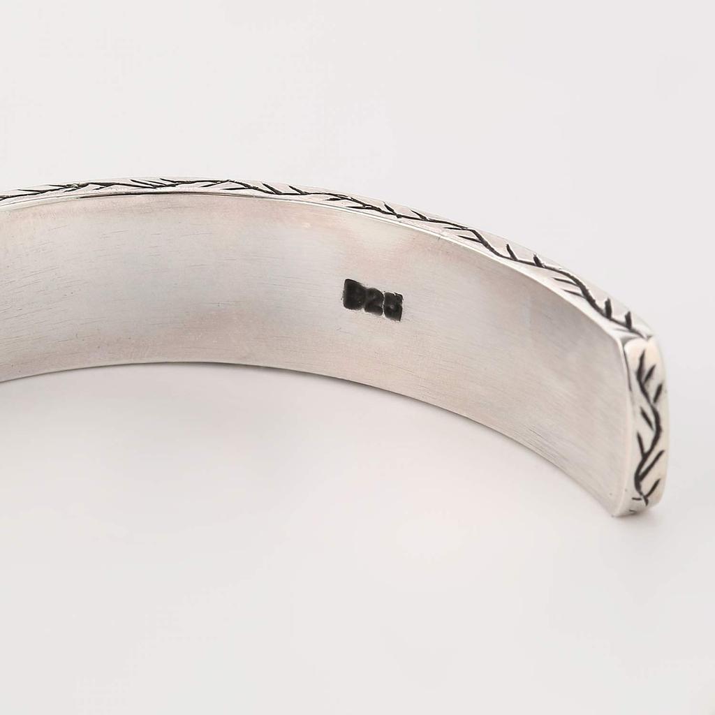 Silver 925 Bangle Bracelet for Men Sun Arabesque [cmy select] (04 D)