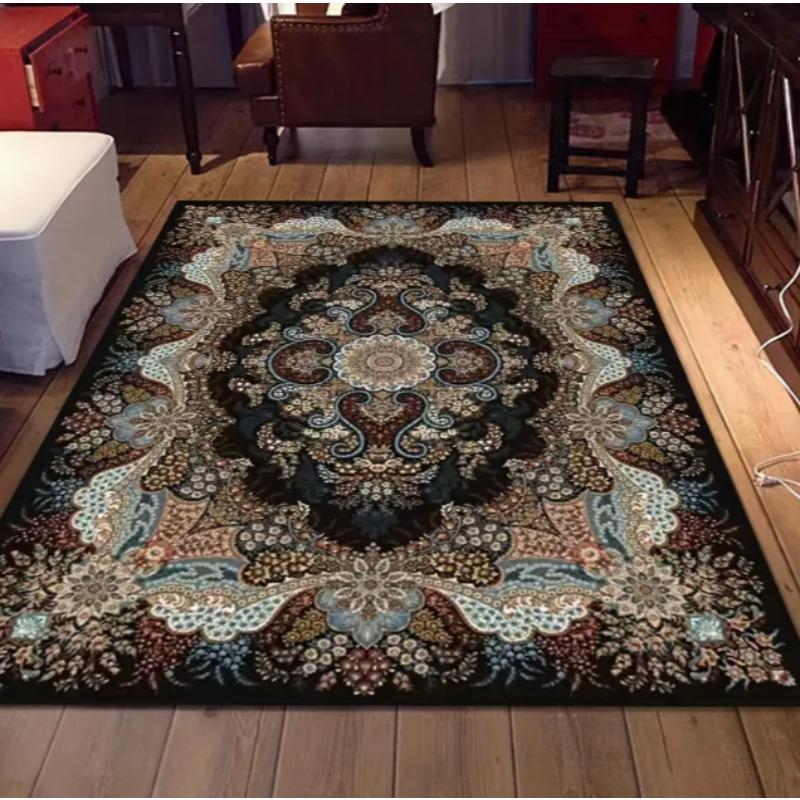Living Room Retro Bohemian Anti Slip Area Mat Bedroom Baby Room Indoor Home Garden Mat Outdoor Garden Living Room Carpet Decor