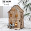 Christmas LED Light Wooden House Luminous Cabin Merry Christmas Decorations For Home DIY Xmas Tree Ornaments Kids Gifts New
