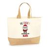 Jute Bag - PLANETEE - Kaïs Pas Touche Santa Claus - Multicolored - Natural Jute - Made In France