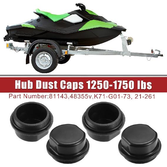 

ACROPIX Trailer Bearing Hub Cap Black Hub Dust Cap Fit for Vortex 81143 48355V K71-G01-73/21-261- Pack of 4