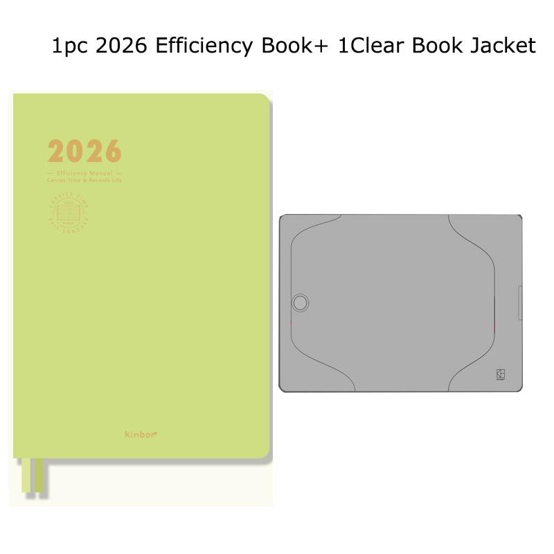 Kinbor A5 Efficient Planner Notebook,2 Days per Page with Habit Tracker,To-Do Lists&Time Management for Workplace, College