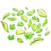 10-100Pcs Green Acrylic Leaf Charms Leaves Beads Pendants For Diy Necklace Bracelet Earrings Jewelry Making Handmade Crafts