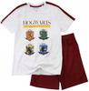 PIJAMA cu tricou cu mânecă scurtă pentru băiat, pantaloni scurți, alb, HARRY POTTER 110 D010E