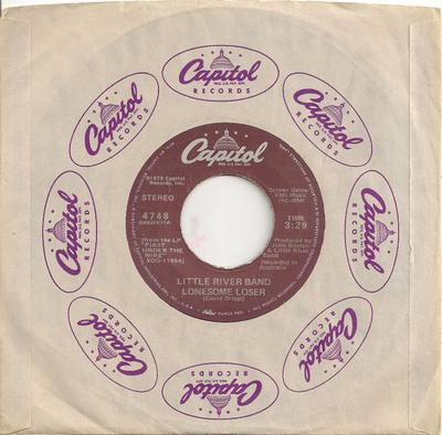 7inch Record LITTLE RIVER BAND - Lonesome Loser 4748 Capitol Records 1979 US Rock Used