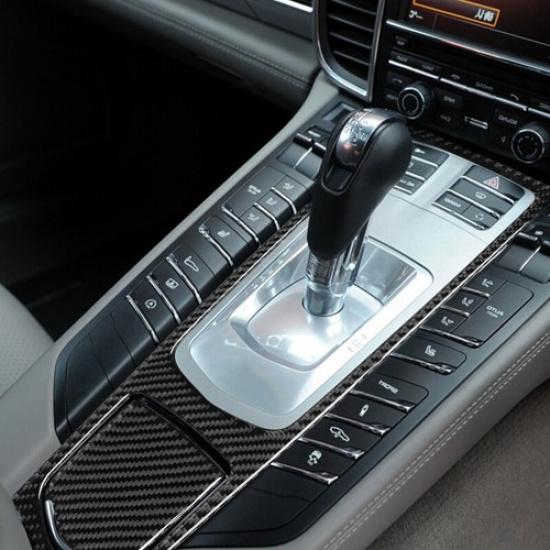 Carbon Fiber Central Console Gear Shift Frame Cover For Porsche Panamera 2010-16