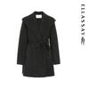 ELLASSAY Women's 2025 Autumn Lamb Wool Shawl Lapel Coat