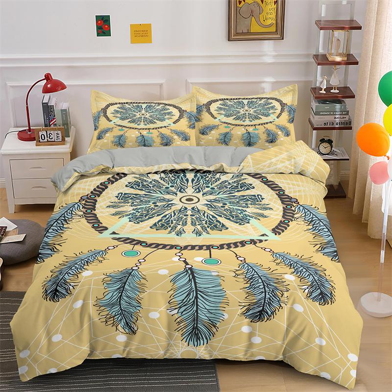 2/3pcs Dream Catcher Duvet Cover Set Bedding Queen King Kids Boy Girls Bed Set Quilt Cover Polyester Comforter Cover Bedding Set