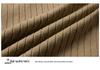 Men's Autumn/Winter Vertical Stripe Half High Collar Zip Knit Sweater