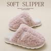Plush cotton slippers women's winter indoor thick-bottomed warm wool slippers men's home household wool cotton drags men