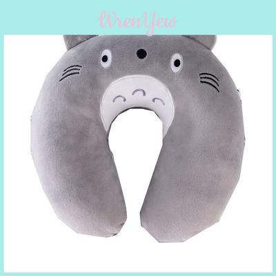 Cuscino a forma di U Totoro dei cartoni animati per riposo in ufficio e pisolino con imbottitura in fibra di poliestere