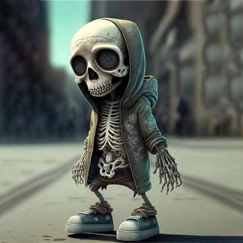 Photo Props Unique Design Spooky And Funny Dress Up Props Halloween Decoration Striking Desktop Decorations Skull Doll Ornaments