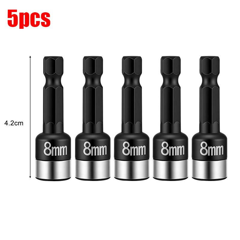 Stainless Steel Hexagonal Shank Socket Reducer Sleeve Wrench Adapter Spanner Power Drills Converter Ratchet Socket Batch Header