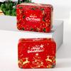 Christmas Transparent Window Tin Box Cookie Candy Tinplate Chocolate Storage Box With Exquisite Lid Christmas Gift Packaging Box