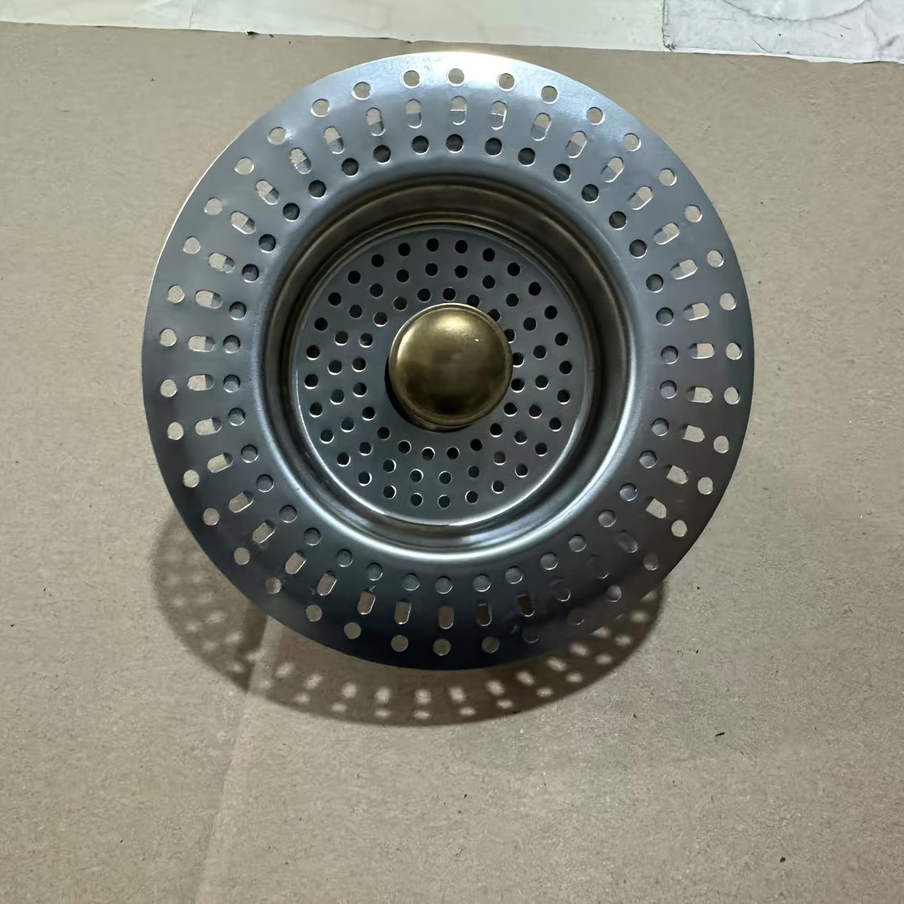 

Сетка-фильтр для кухонной раковины из нержавеющей стали - Современная сливная пробка и заглушка для воды с рычагом легкого нажатия, Конструкция, устойчивая к ржавчине, для эффективного улавливания мусора 1pc