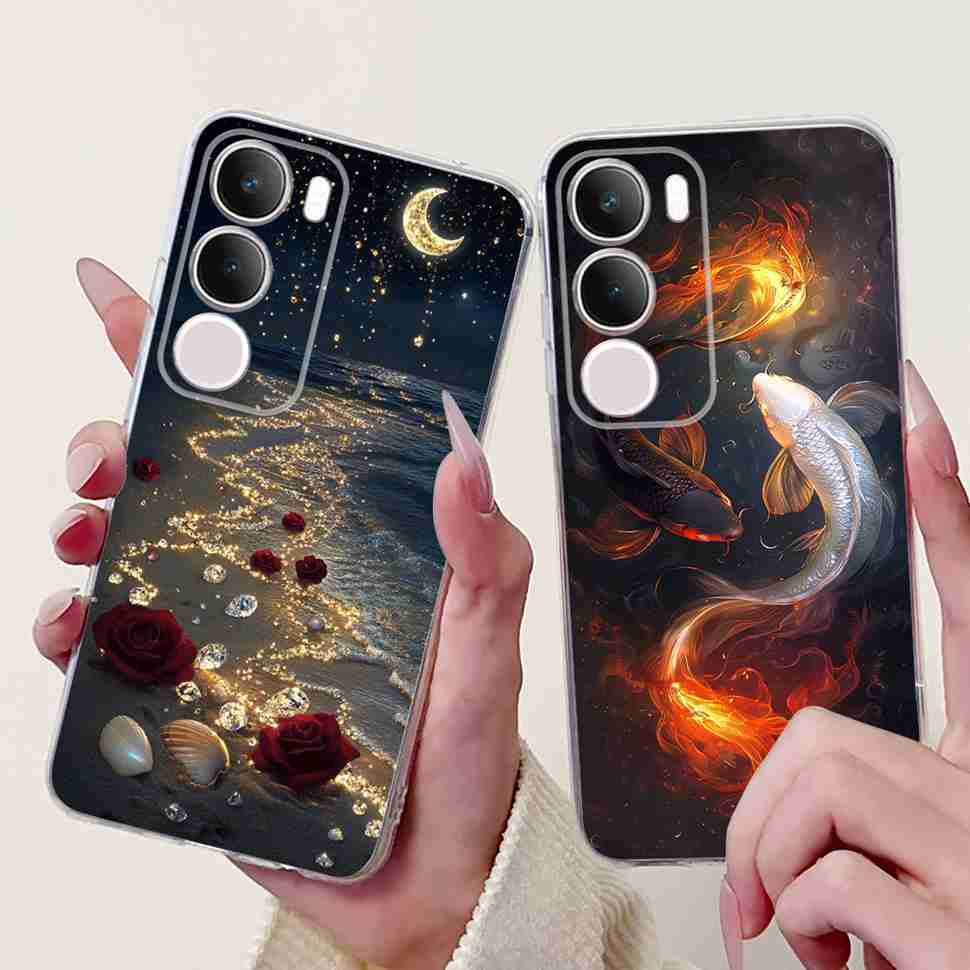 For Vivo Y19s V2419 Case Luxury Painted Cover Soft Silicone Casing For Vivo Y 19s Y19s Y 29 Y29 5G Back Cover Bumper