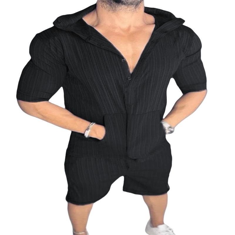 

Мужской летний повседневный набор поло и шорт белого, черного, серого, хаки и светло-голубого цветов 5XL темно-серого