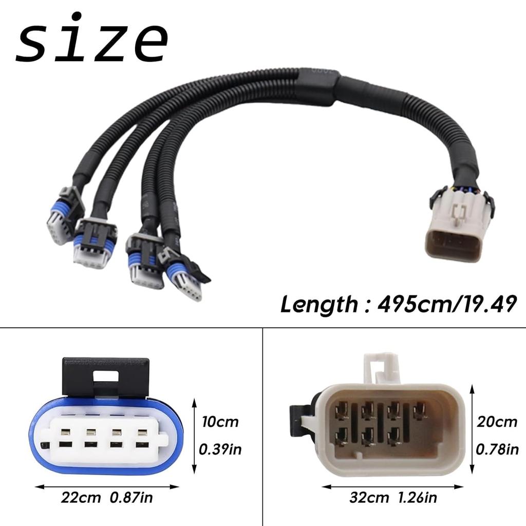 2Pcs Ignition Coil Wire Harness Connector Compatible With GM LQ9 LQ4 LS2 LS3 LS7 LSX 5.3 6.0 6.2 7.0 And The Coil Packs Found On Most Truck