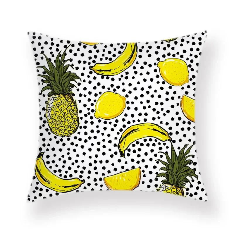 Boho Room Aesthetic Summer Green Pillowcase Cartoon Pineapple Decorative Pillow Bed Sofa Throw