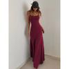 Summer Women Casual Straps Backless Dress for Women Elegant Slim Fit Solid Sexy Party Long Dress New High Waist A Line Sleeveless Ladies Dress 3397