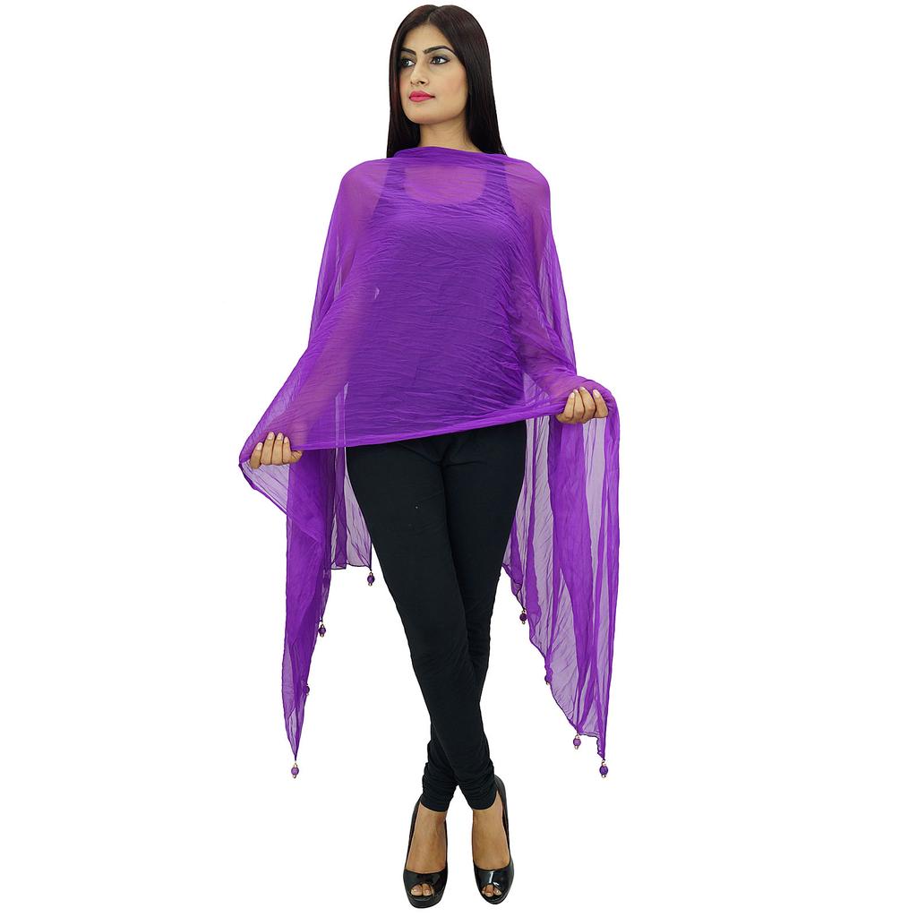 Chiffon Blend Dupatta Neck Wrap Scarves Long Stole Women Chunni