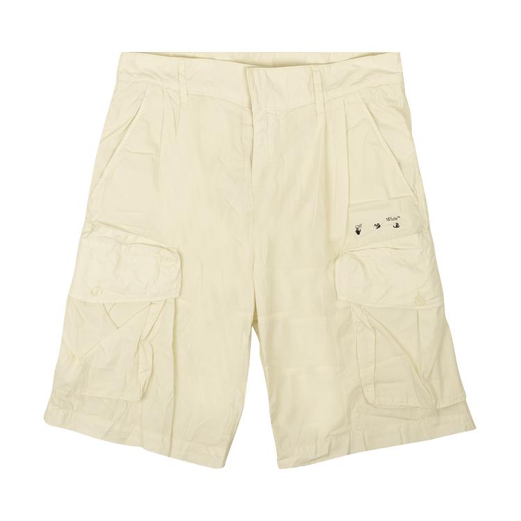 

Off-White Универсальные шорты с логотипом Белые мужские брюки OMCB047R21FAB0017210