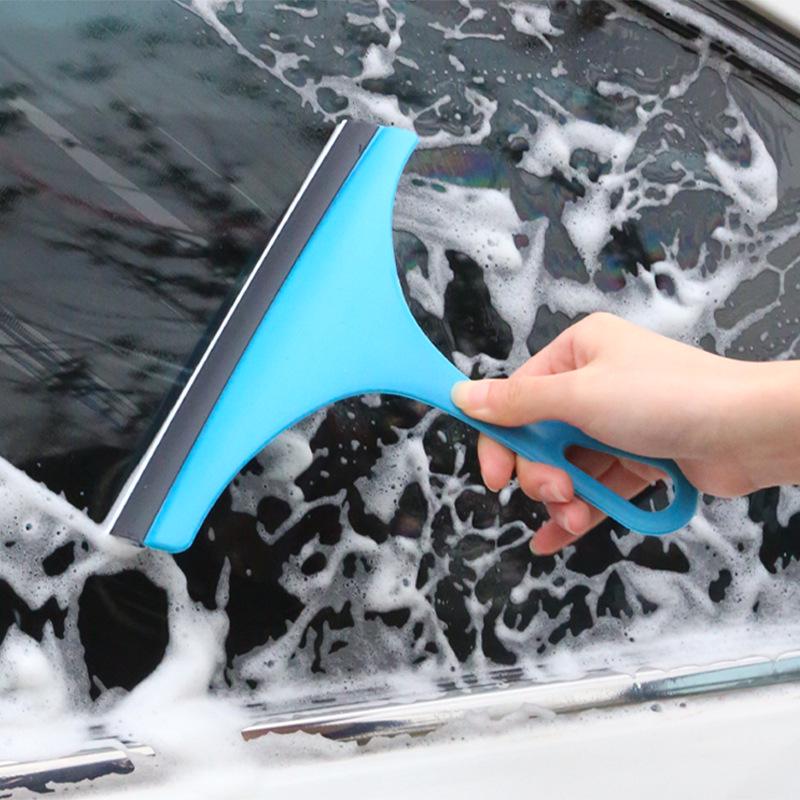 Silicone Glass & Mirror Cleaner: Household Countertop, Bathroom & Window Scraper Tool