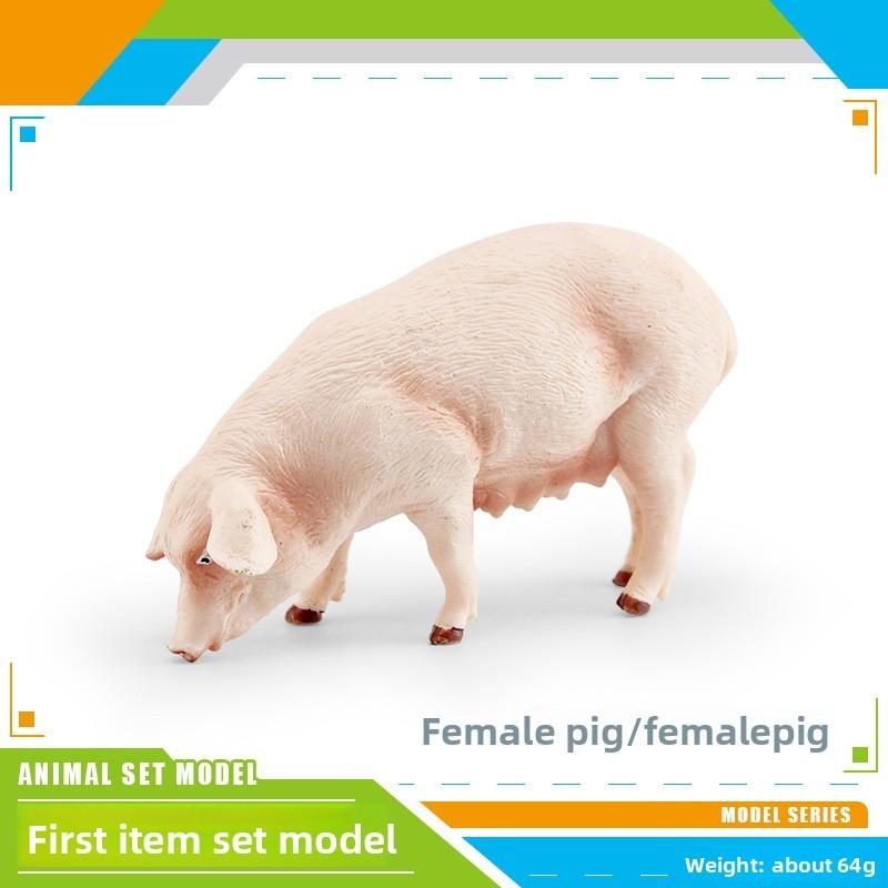 Bauernhoftier PVC Schwein Spielzeugmodell für Kinder zum Lernen und zur Darstellung von Bauernhofszenen