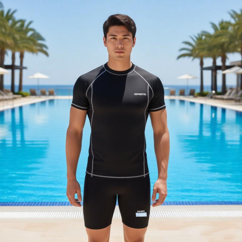 Men's Swimsuit Suit Korean Teen Adult Split Swimming Quick-drying Tight-fitting Trunks