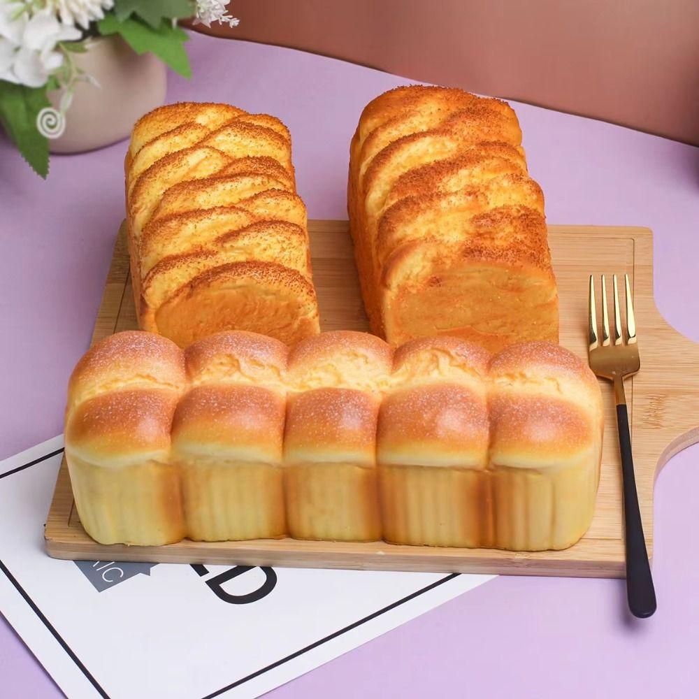 Prank Decoration Sensory Fidget Big Toast Simulated Simulated Bread Squishy  Funny