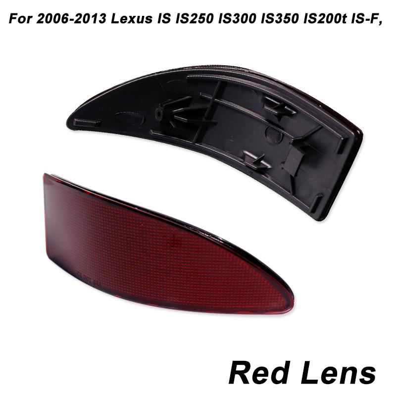 

2PCS Tail Light Brake Light Fog Light Red Car Rear Bumper Reflector Light Housings For Lexus IS250 IS300 IS350 2003-2020 No Bulb Red Lens 03-13