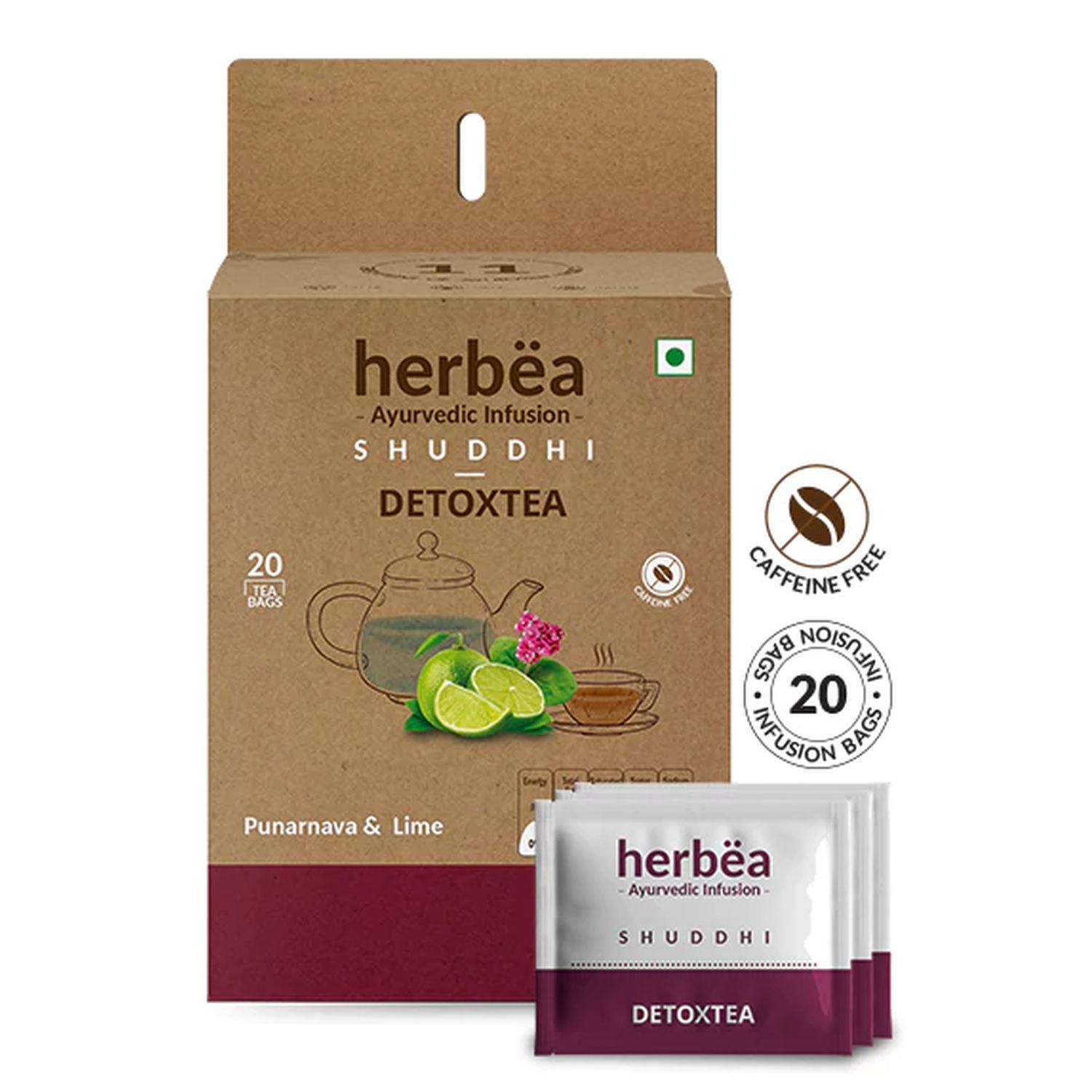 

Herbea DETOXTEA | шуддхи (Очищает ваше тело), 20 чайных пакетиков