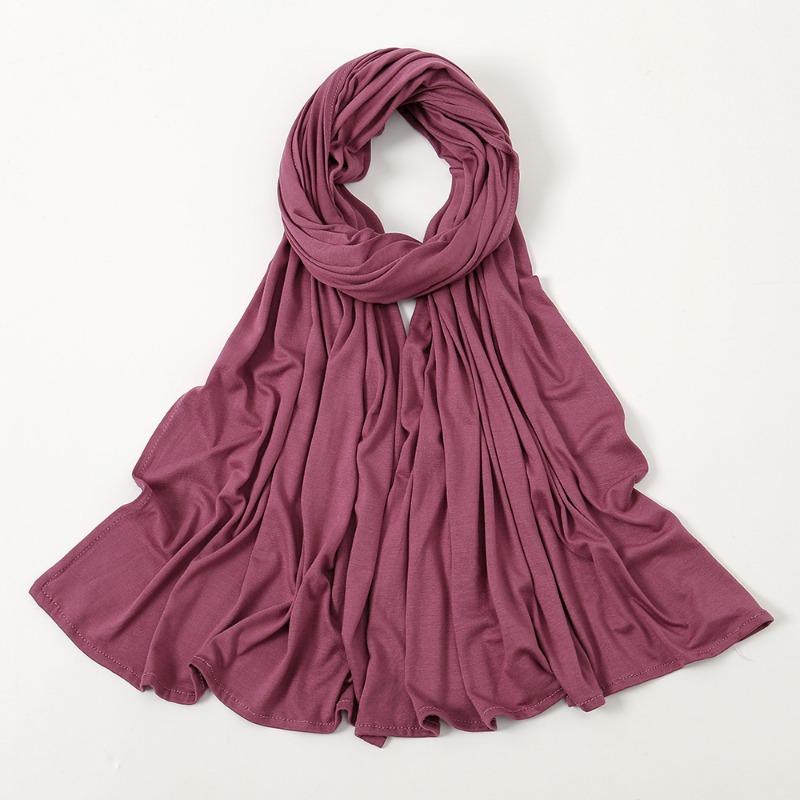 New solid color mercerized cotton sweat cloth headscarf hot-selling monochrome soft scarf YW