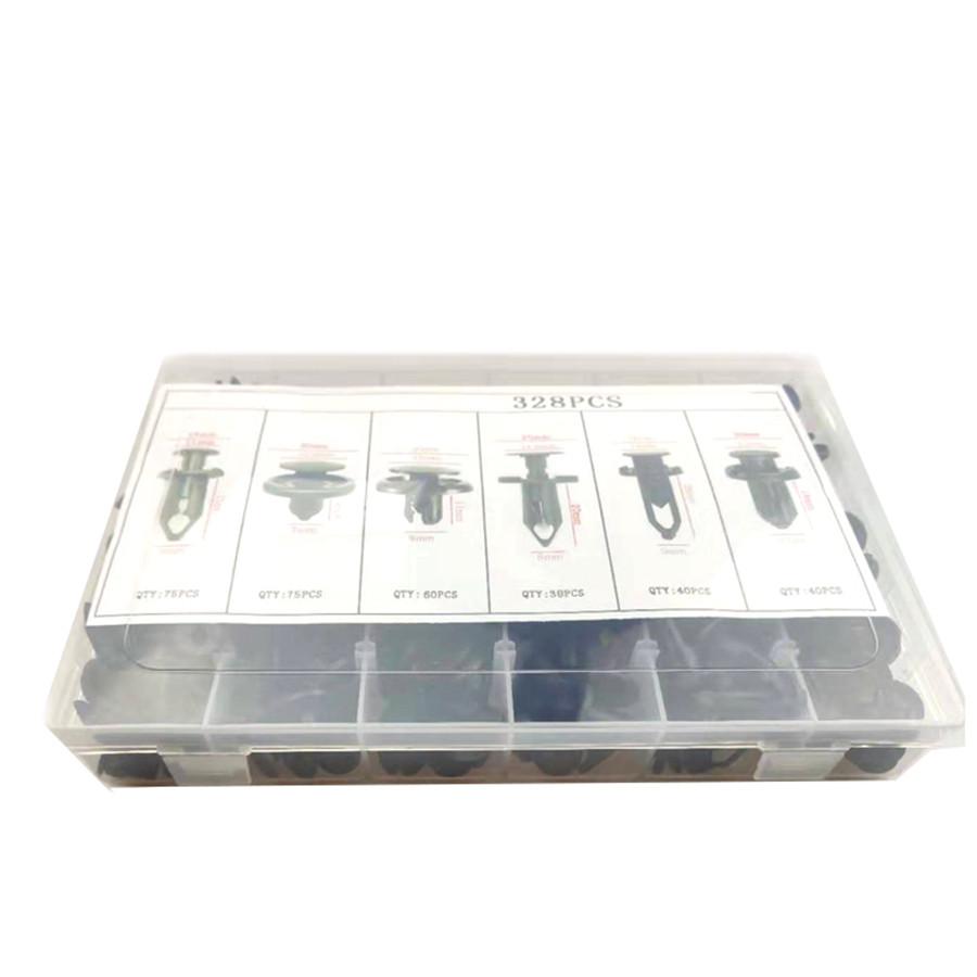 328pcs s Clips + 1 Plastic Box + 1 Screwdriver Tool + 4 Remover Tools For Saturn 1991-On