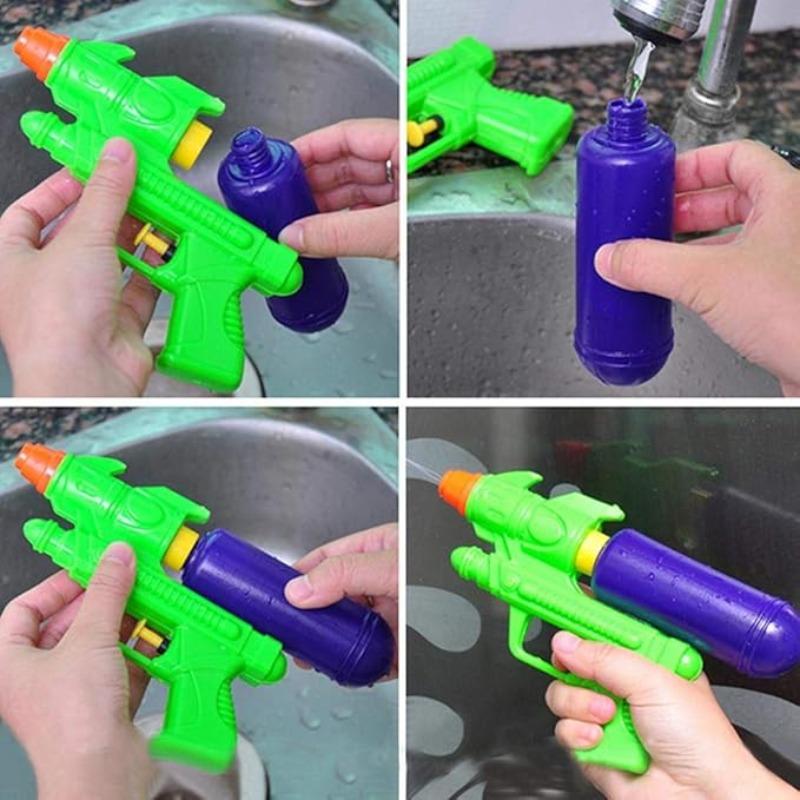 Colorful Portable Manual Water Gun for Kids - Summer Outdoor Beach Pool Garden Water Play Sprayer Pistol Toy Gift for Children
