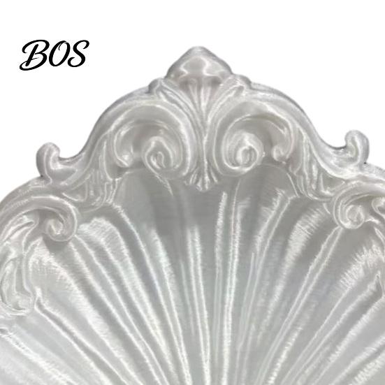 Ceramic Texture Storage Tray Baroque Shell Jewelry Tray, 3D Printed Dish Ornaments, Multi-purpose for Rings Earrings Bracelets Desktop Decoration