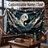 Space Cosmic Theme Throw Blanket Custom Name Text Personalized Blanket Soft Cozy Blanket for Home Sofa Bed