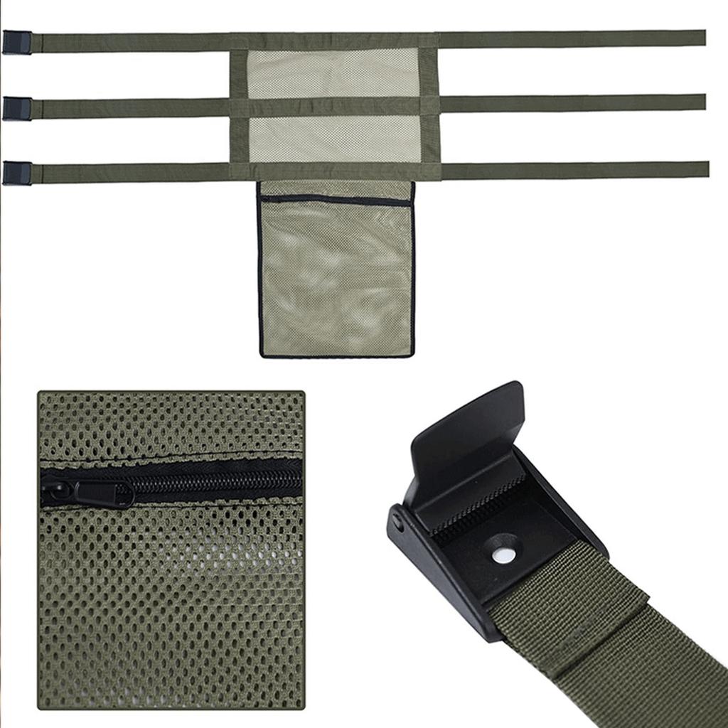 Treestand Seating Mesh Fabric 3 Locking Buckles Tree Stand Seating Replacement with Storage Pouch