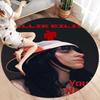 Billie Eilish Custom Name Round Area Rug,Carpet Rug for Living Room Bedroom Sofa Playroom Decor,Non-slip Floor Mat