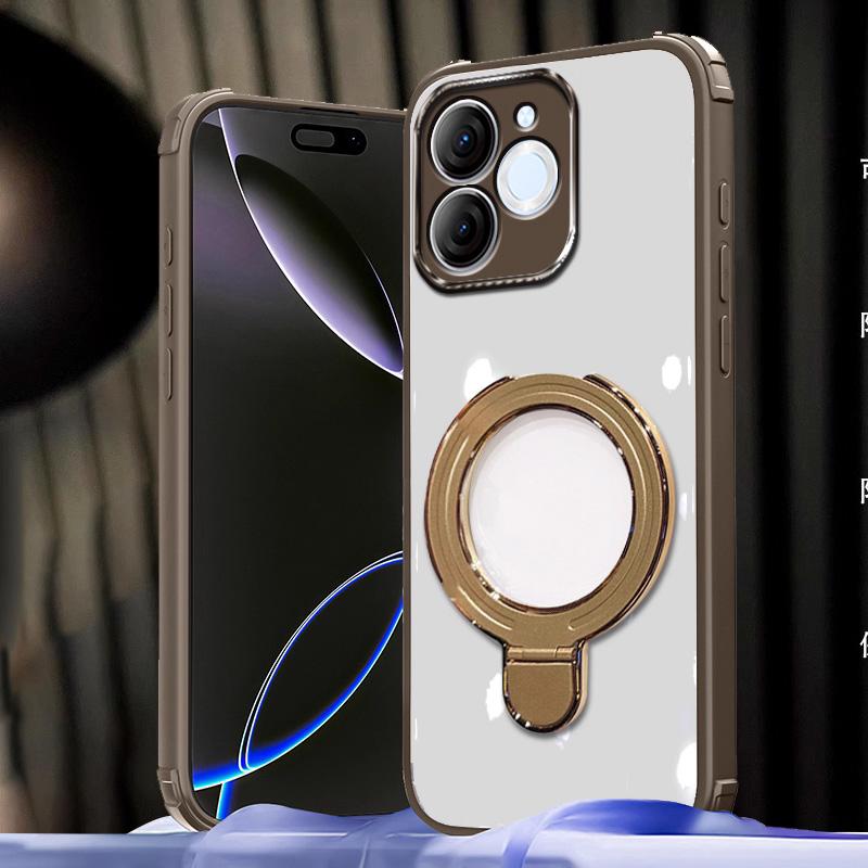 

Ударостійкий магнітний чохол-підставка для телефону Motorola Moto Edge 60 50 Fusion Pro Neo G05 G14 G24 G34 G54 G84 E14 E15 iphone 17promax коричневий