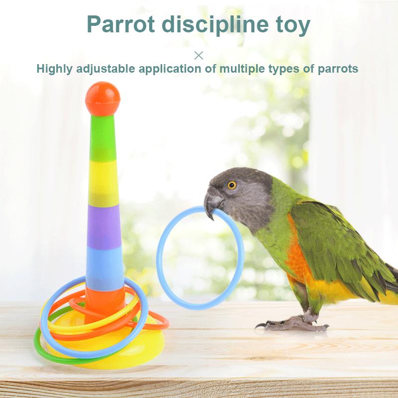 Pet Funny Mini Ferrule Toy for Parrot Intelligence Developmental Game Colorful Ring Vogel Speelgoed Birds Activity Training Toys