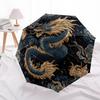 Dragon  pattern, automatic folding umbrella, portable and foldable design, 8 ribs, a Christmas or birthday gift.