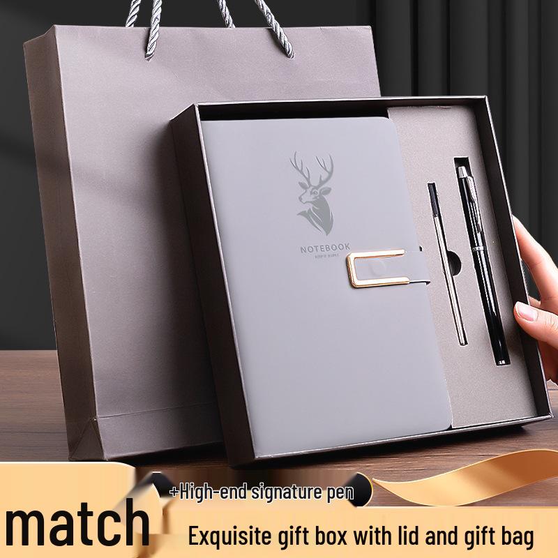 A5 Business Office Notebook with Thickened Pages and Simple Buckle, Ideal for Meetings, Record Keeping, Custom Logo Printable