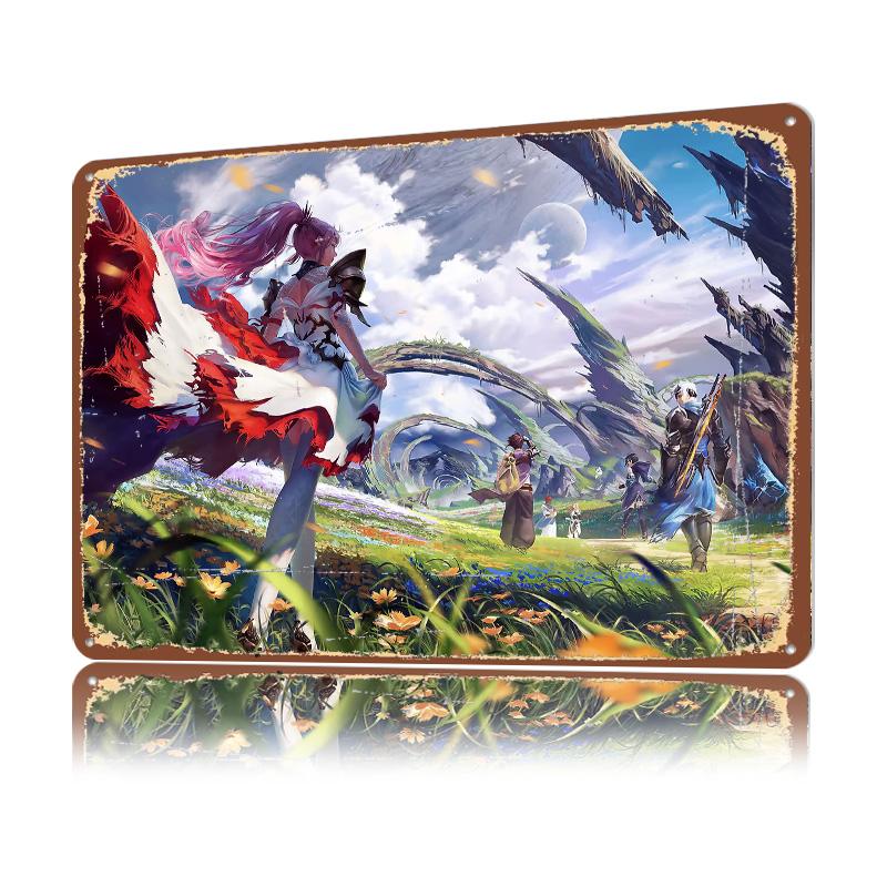 Fantasy World Poster Retro D Printed Metal Signs Customized Wall Hanging Gift for Decor Room Decoration Gaming Tin Sign House