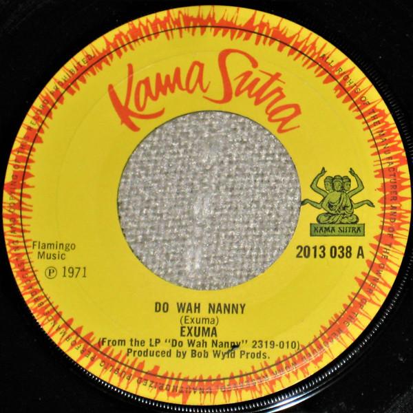 

7-дюймовая пластинка EXUMA Do Wah Nanny 2013038 Kama Sutra 1971 UK Rock Б/у